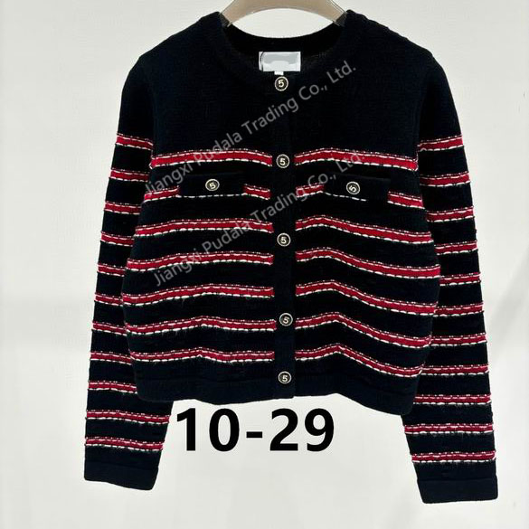 Long Sleeve Cardigan Clothing with Buttons Round Neck New Style Fashion Clothing Women Wool Sweater