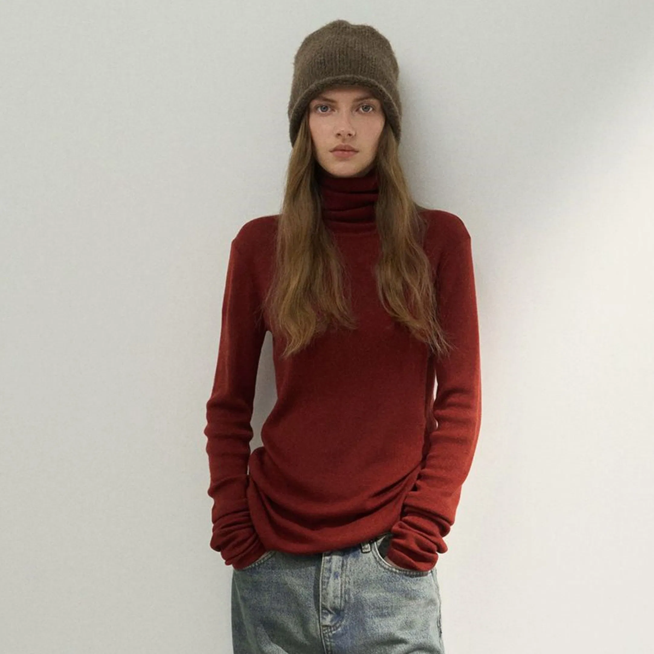 Luxurious Silk Cashmere Winter High Collar Bottoming Shirt