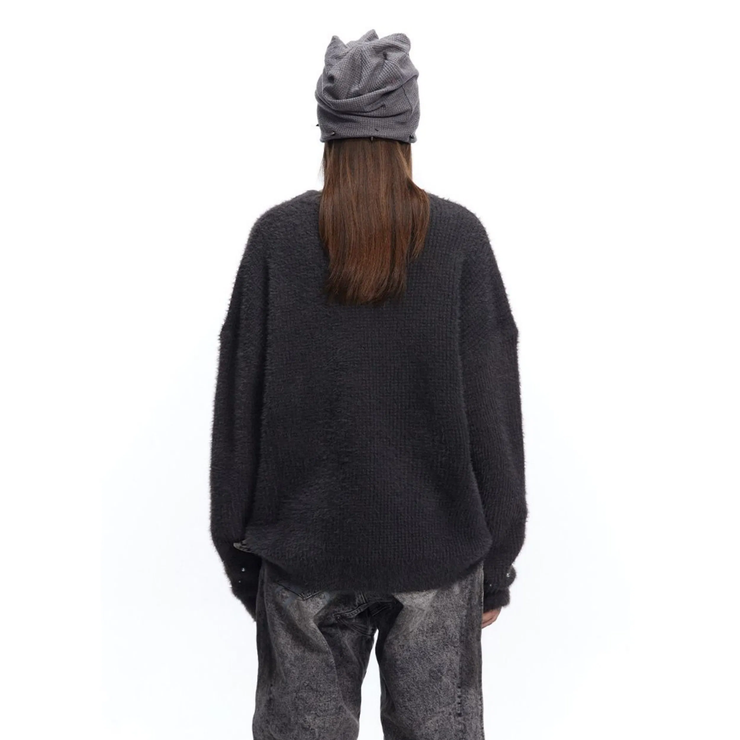 Factory Customization Beaded Faux Mink Sweater Autumn and Winter