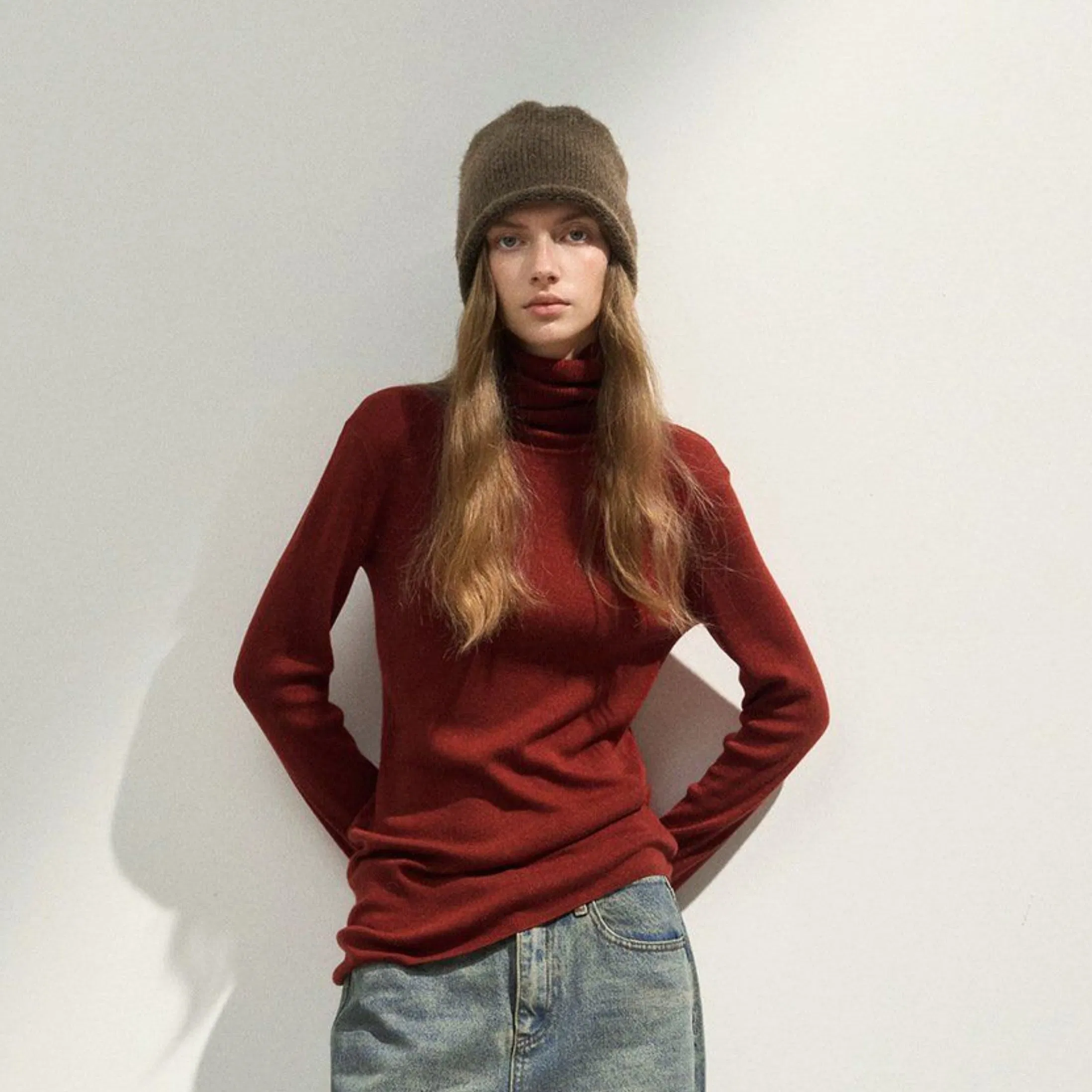 Luxurious Silk Cashmere Winter High Collar Bottoming Shirt