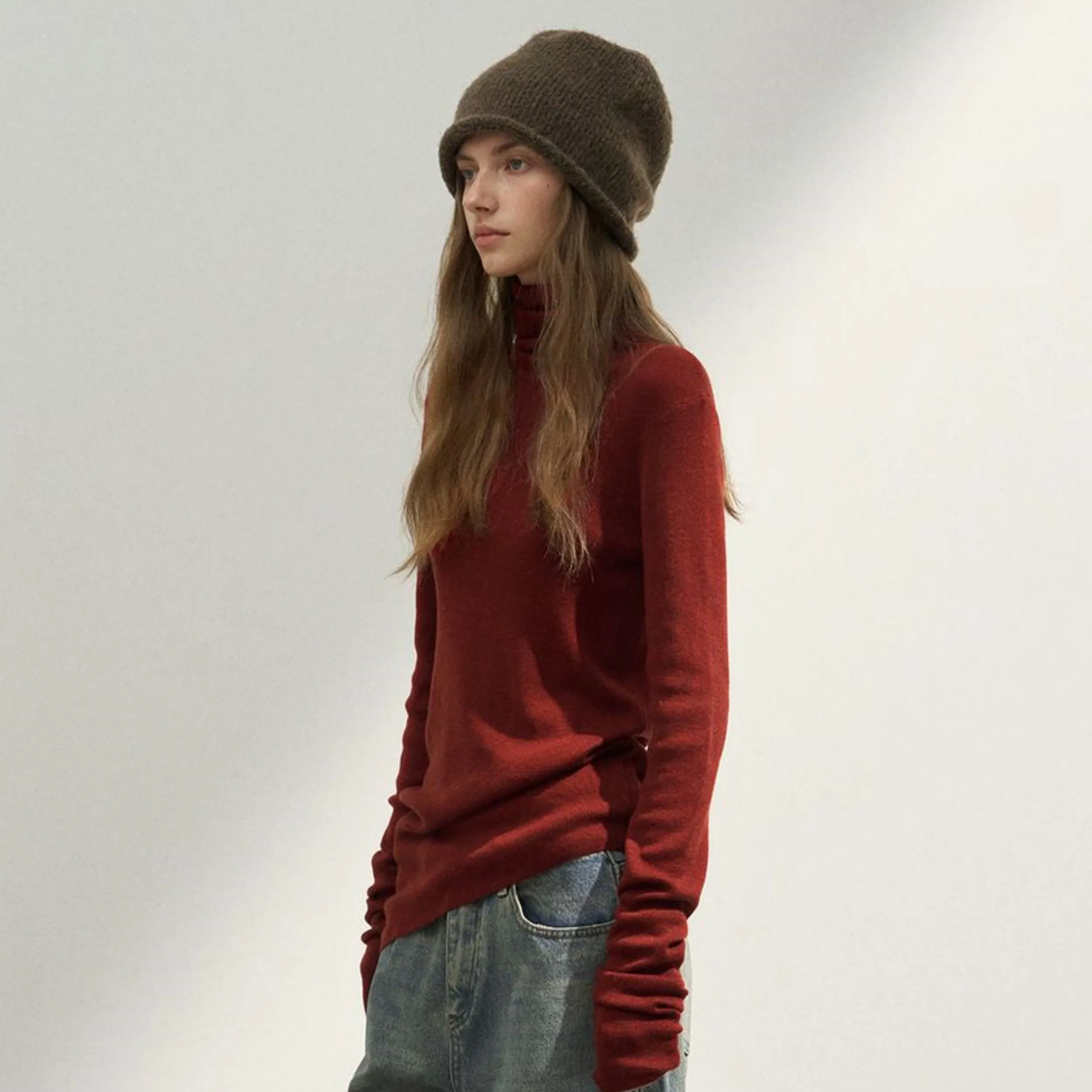 Luxurious Silk Cashmere Winter High Collar Bottoming Shirt
