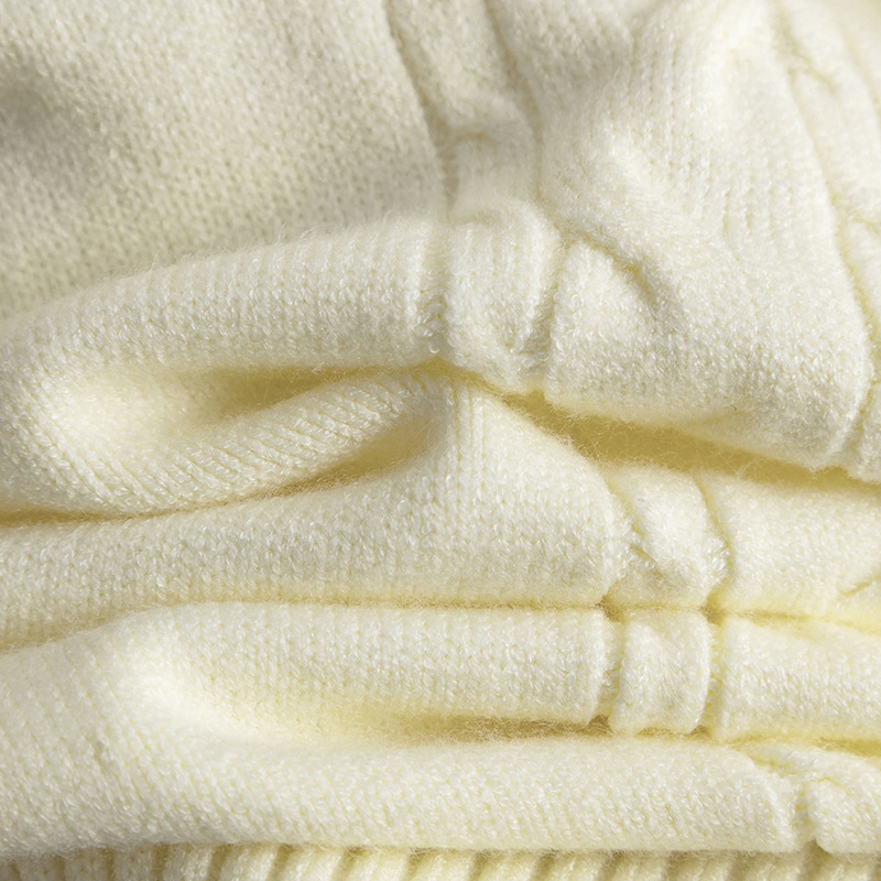 Women Clothing Autumn Winter Pants Trousers Twist Casual Mock Neck Long Sleeve Cozy Sweater Set