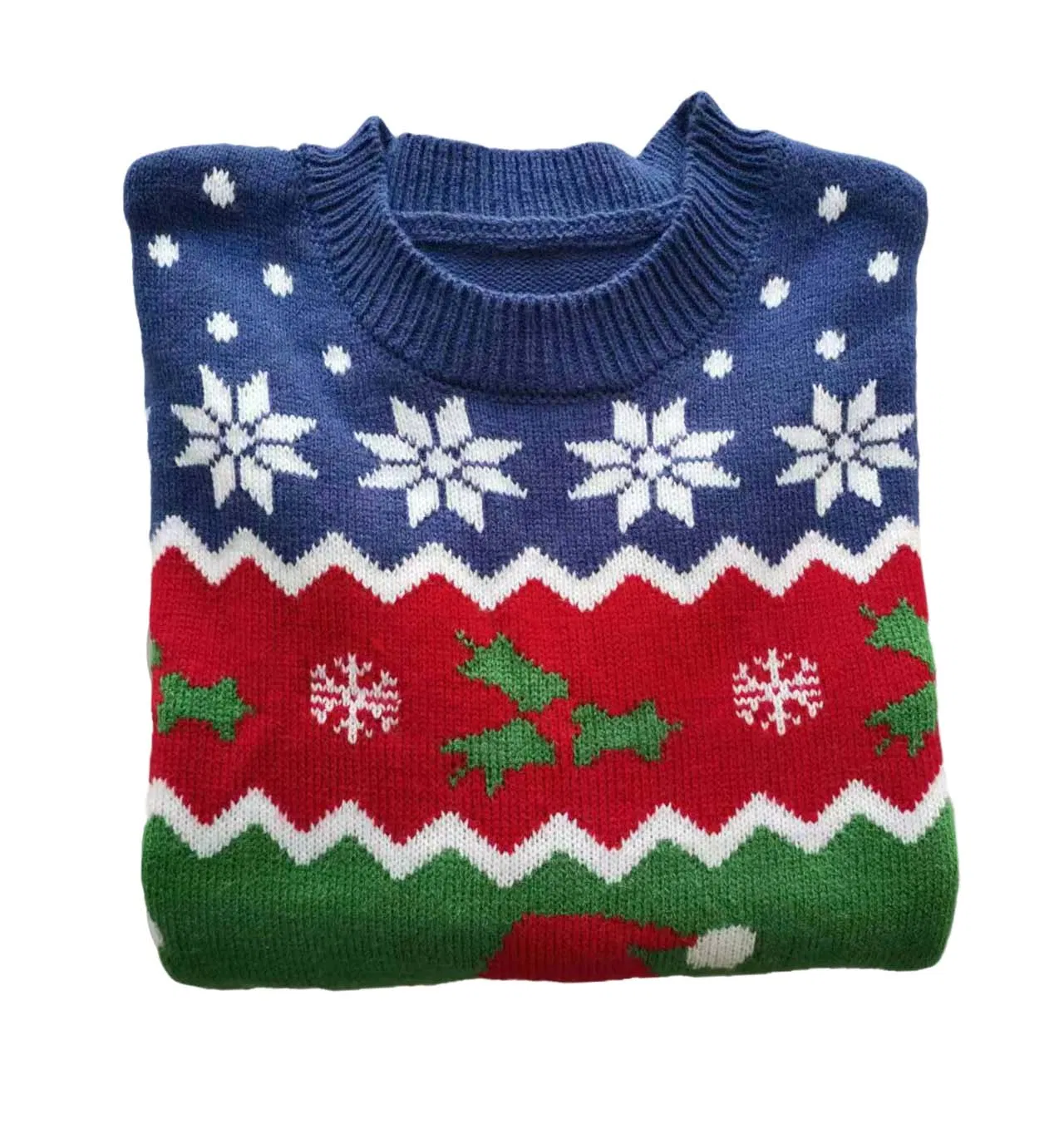 Christmas Aldi Customized Jacquard Knitted Pullover Sweater Pompom Hat Set