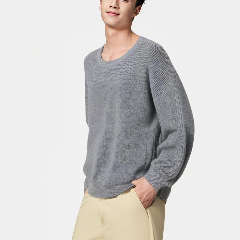 Customized Fashionable and Comfortable Sweater for Man Soft and Lightweight Knitted Top