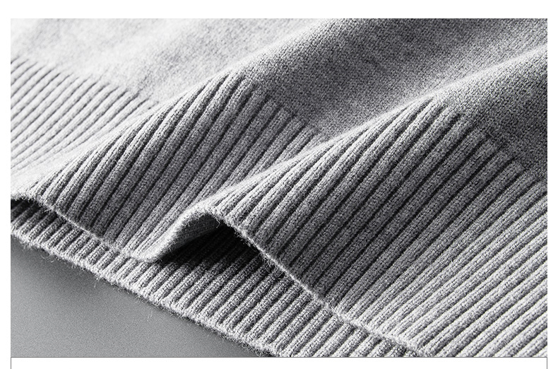 Wholesale Men&prime;s Fashion Keep Warm High Quality Wool Thread Neck Sweater Custom Logo Plain Turtleneck Sweaters for Men