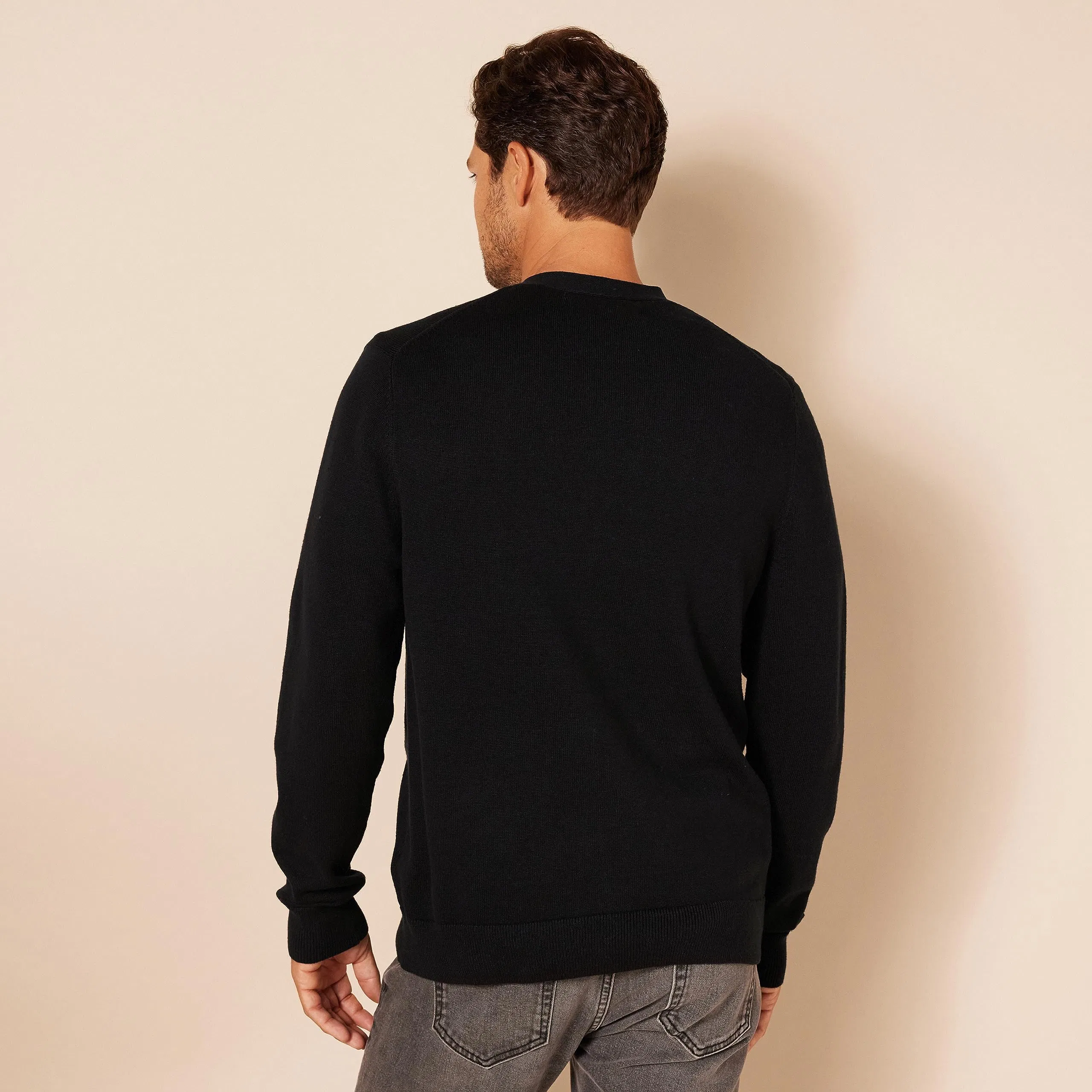Clothing Factory Customized Men&prime;s Cotton Cardigan Sweaters with Embroidery Logo