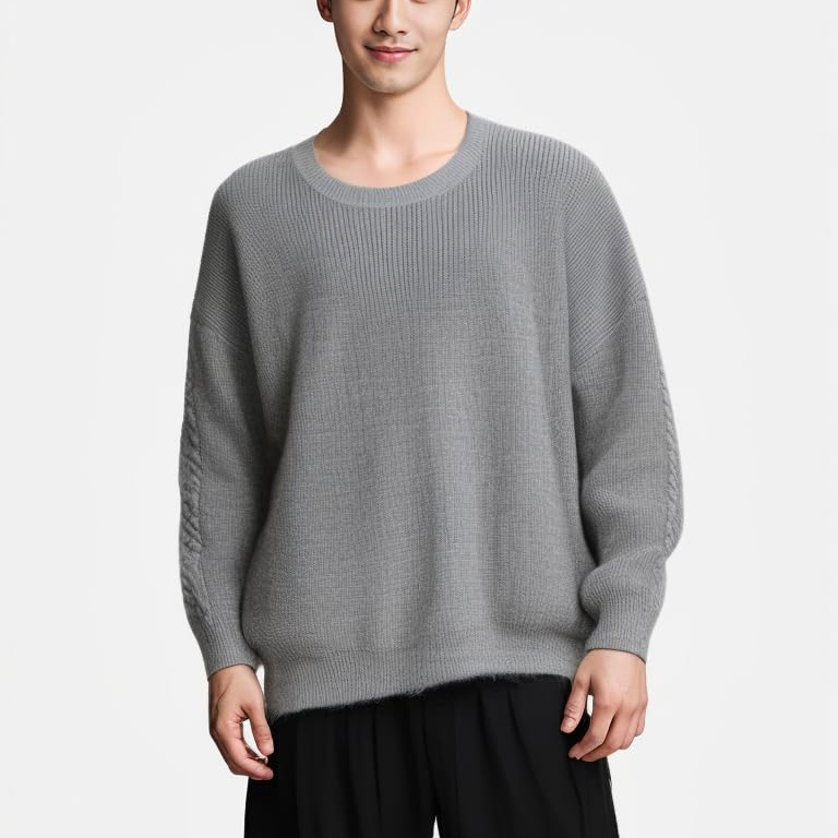 Customized Fashionable and Comfortable Sweater for Man Soft and Lightweight Knitted Top
