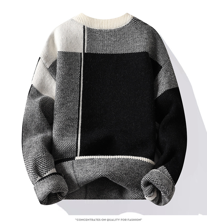 Winter New Round Neck Sweater Men′s Knitted Sweater Long-Sleeved Clothes Men′s Bottoming Shirt
