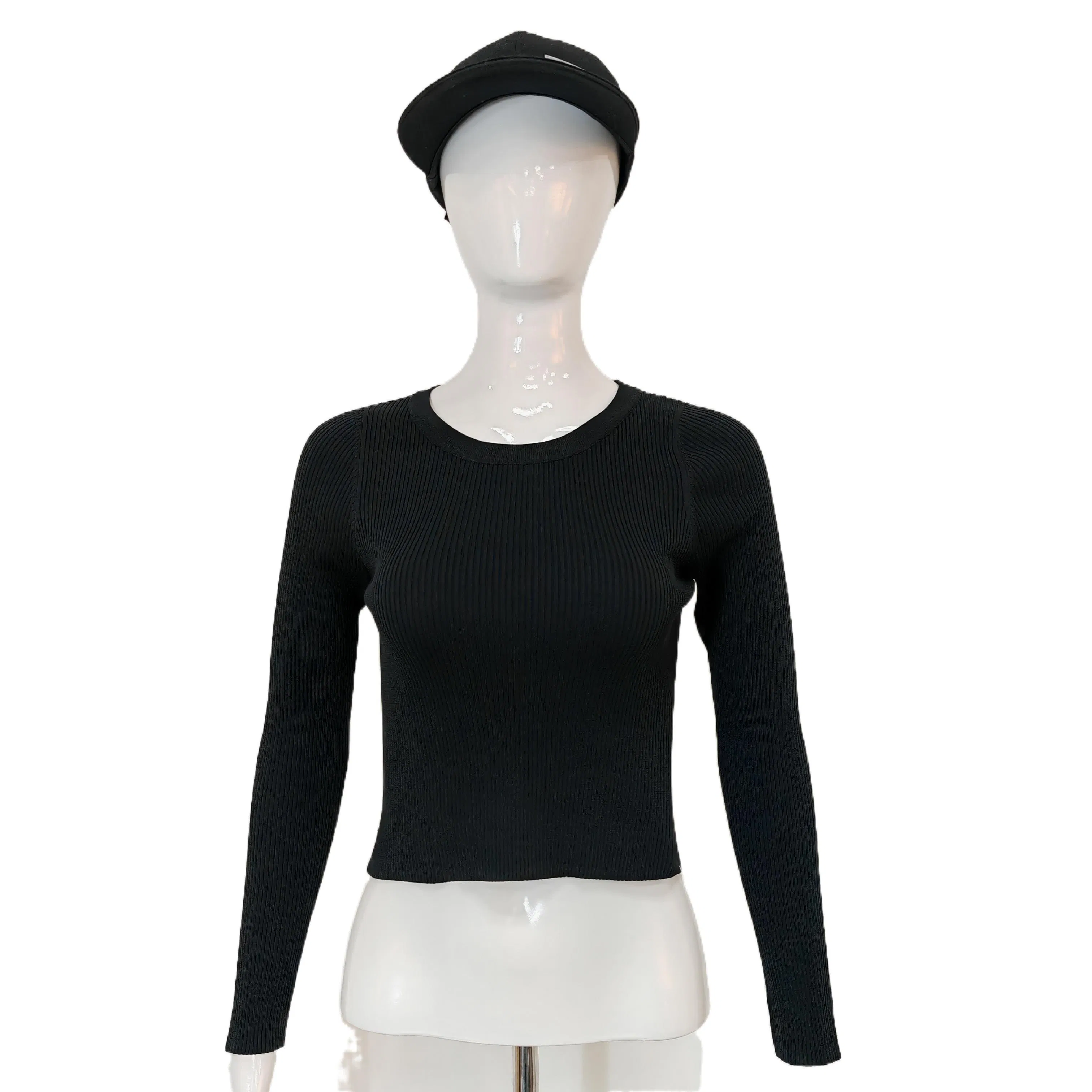 Summer and Winter Fashion Comfortable Women′s Daily Festival T-Shirt Slim Fit Long Sleeve Sweater