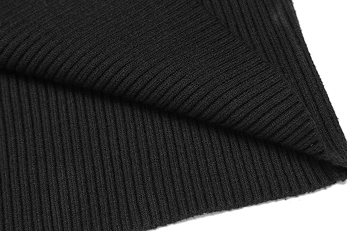 Mens Ribbed Slim Fit Knitted Pullover Turtleneck Sweater