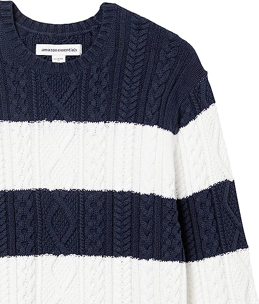 Men&prime;s Pullover Sweater Crewneck Classic Stripes Custom Logo