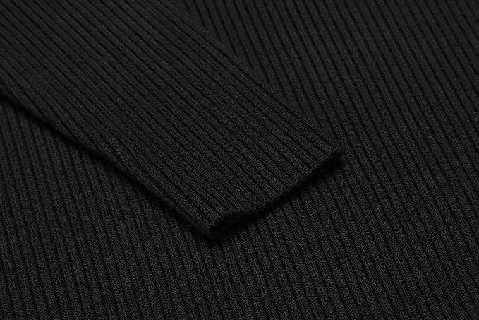 Mens Ribbed Slim Fit Knitted Pullover Turtleneck Sweater
