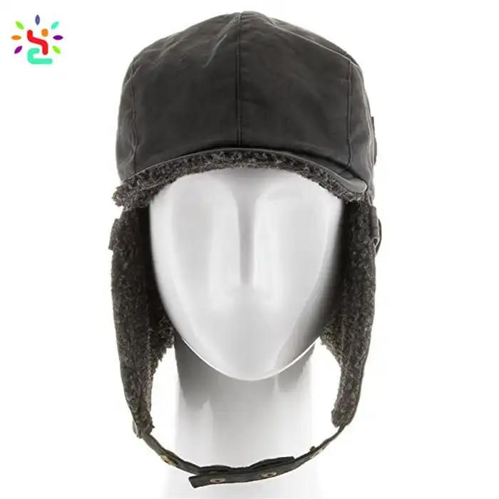 Best Pilot Trooper Aviator Cap Faux Leather Hat with Ear Flaps Ushanka Trapper Winter
