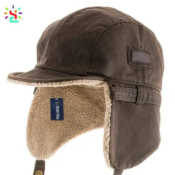 Best Pilot Trooper Aviator Cap Faux Leather Hat with Ear Flaps Ushanka Trapper Winter