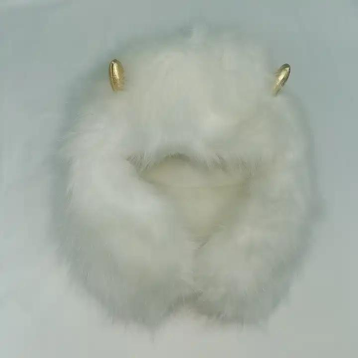 Custom Russian Winter Ushanka Hats Earflap Real Rabbit Fur Women Trapper Hat Sheepskin Hats