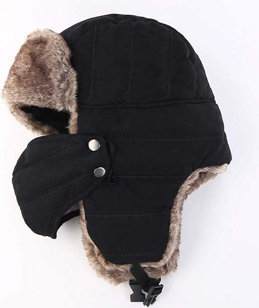 Trapper Hat Warm Winter Hats Ushanka Hunting Hat with Mask Ear Flaps Winter Cap Men Women