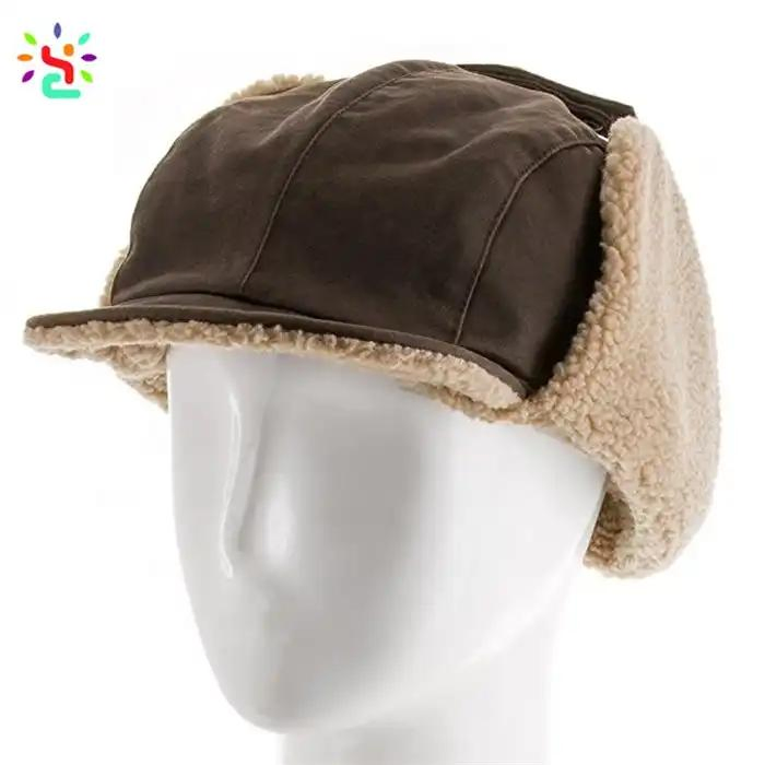 Best Pilot Trooper Aviator Cap Faux Leather Hat with Ear Flaps Ushanka Trapper Winter