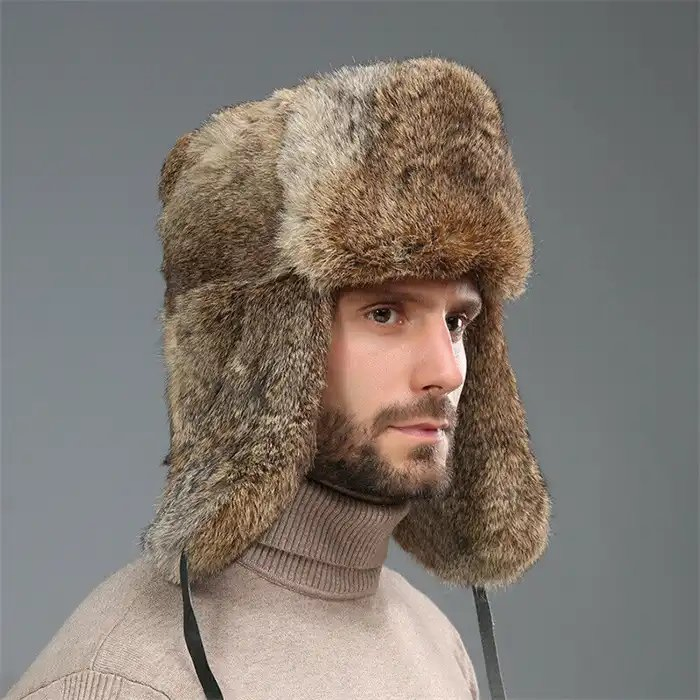 Hot Selling Ushanka Winter Warm Ushanka Hats with Earflap Real Fur Soft Custom Men Ushankas