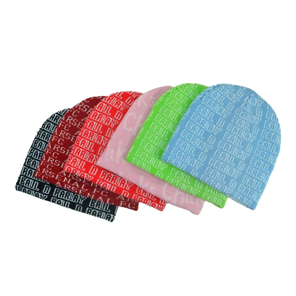 Recommend Beanie Hats Custom Flame Pattern Jacquard Knit Beanie Warm Beanies