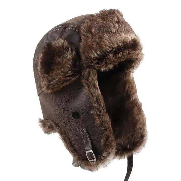 Hot Selling Ushanka Winter Warm Ushanka Hats with Earflap Real Fur Soft Custom Men Ushankas