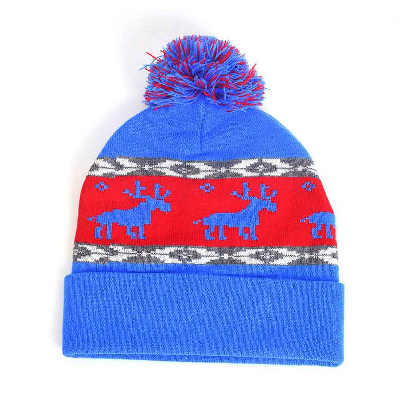 Cozy Christmas Thick Wool Ball Knitting Hat for Winter
