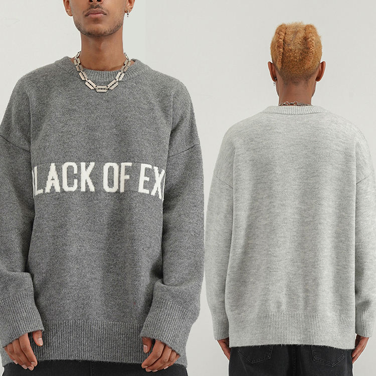 Wholesale Men&prime;s Cotton High Quality Custom Logo Slim Fit Knitted Pullover Long Sleeves Sweaters