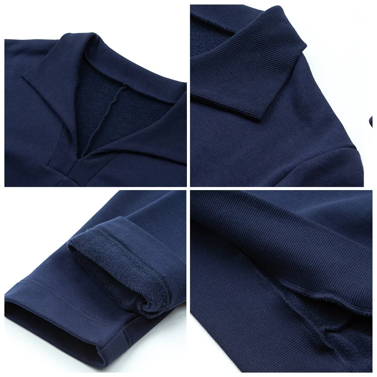 Casual Streetwear Training Solid Color Custom High Quality Fleece Puff Printing 100%Cotton Polo Collar Sweatshirt Men