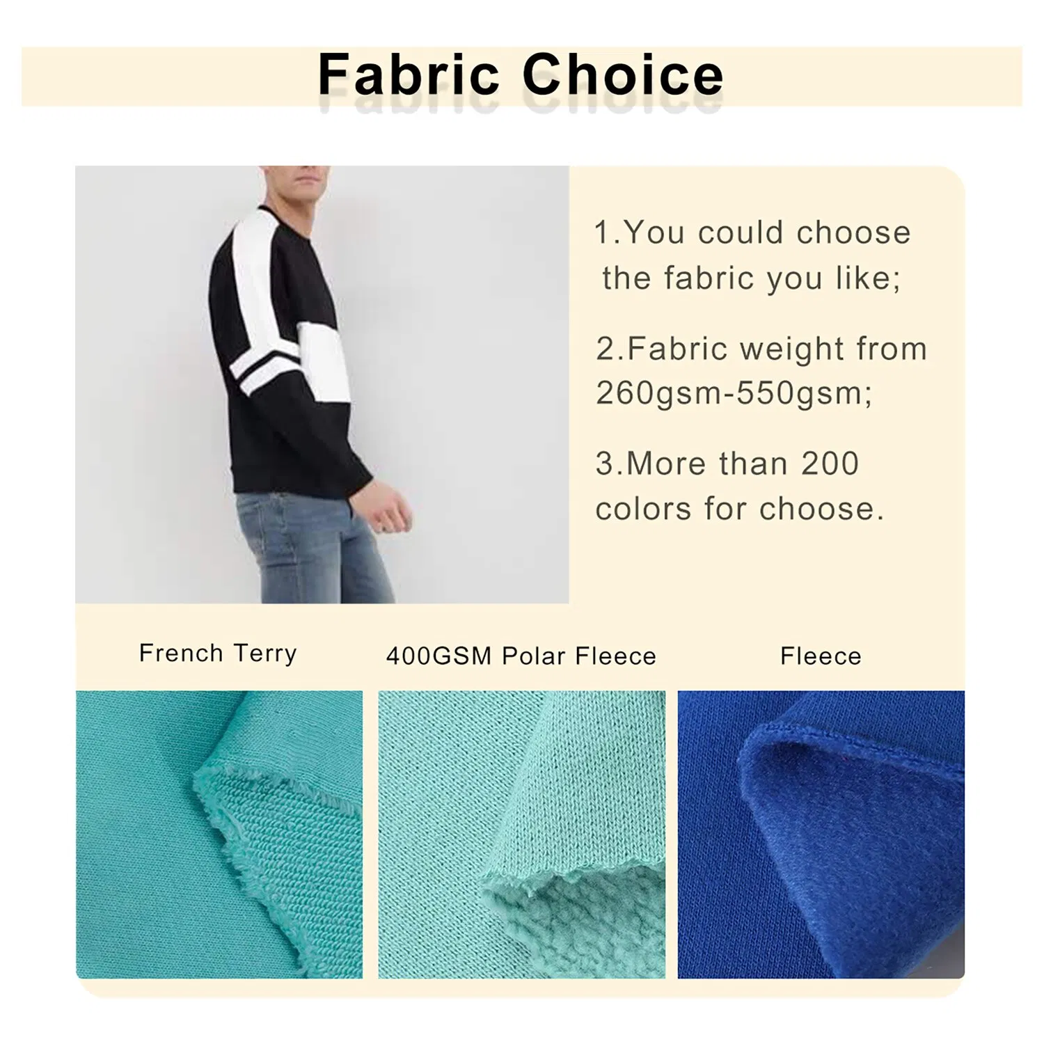 High Quality Wholesale Running Sportswear Gym Custom 3D Puff Print French Terry Color Block Sweatshirt Men
