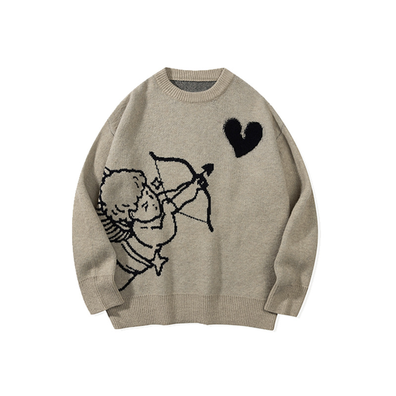 Custom Men Pullover Knitted Top Winter Crew Neck Knitwear Knit Sweater