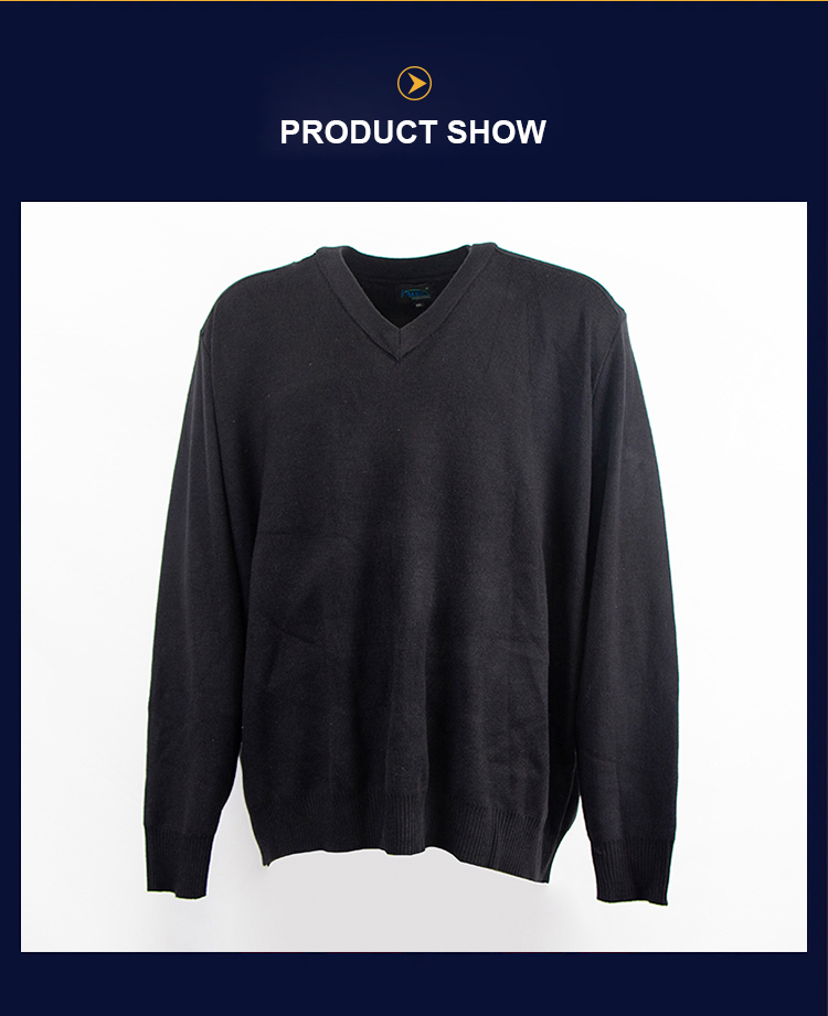 Men&prime;s Security Guard Round Neck Woollen Sweater Public Customized Logo Security Uniform Sweater