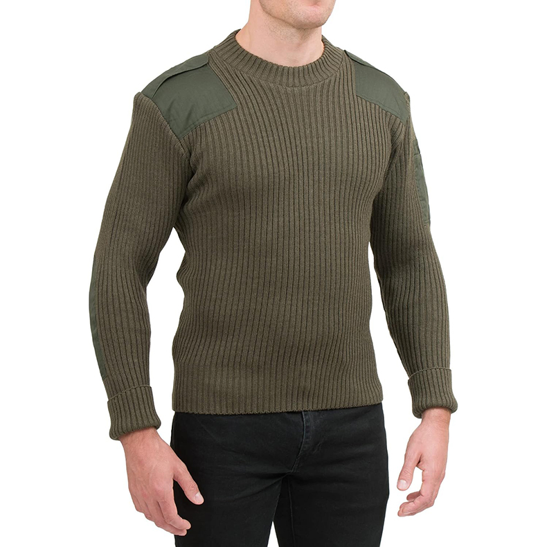 Tactical Green Sweater Long Sleeve Cold Protection Security Sweater