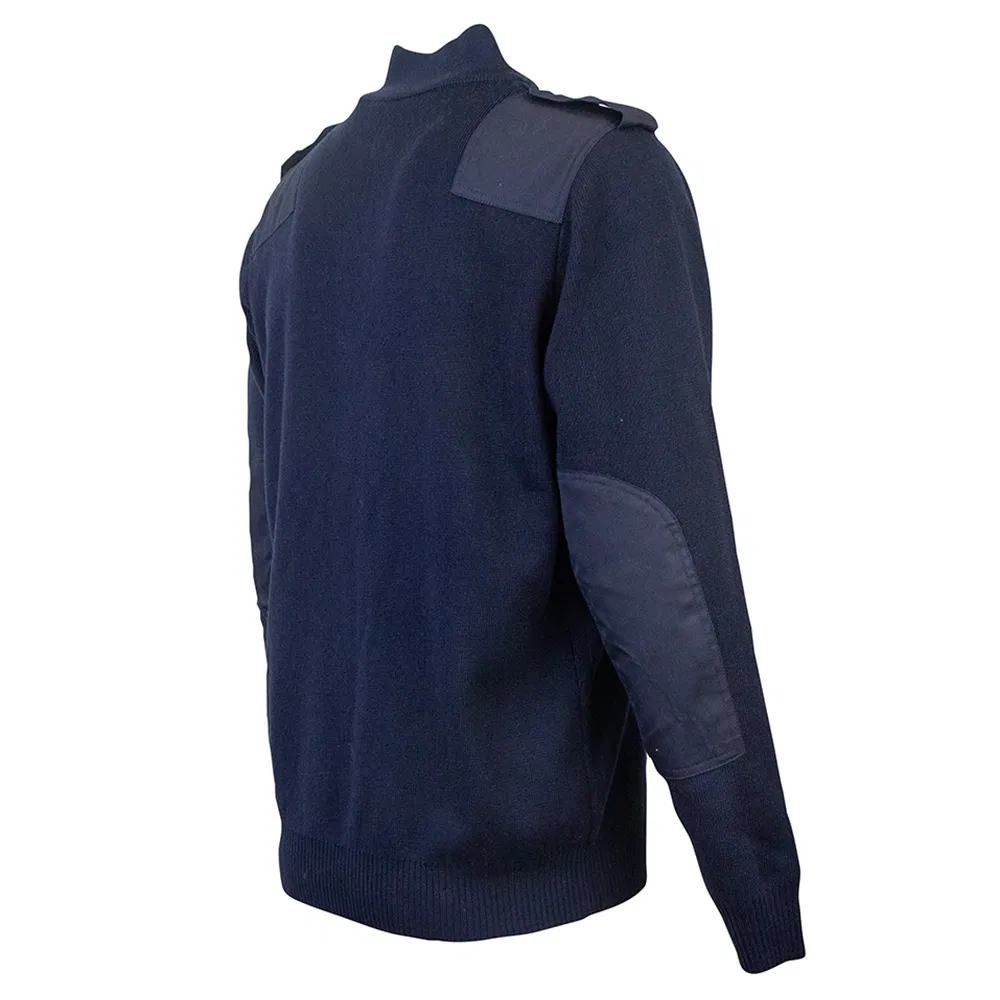 Stand Collar Sweater Security Guard Sweater Zipper Stand Collar Knitted Sweater