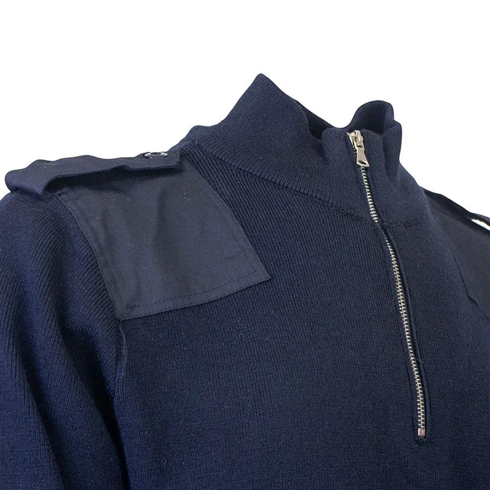 Stand Collar Sweater Security Guard Sweater Zipper Stand Collar Knitted Sweater