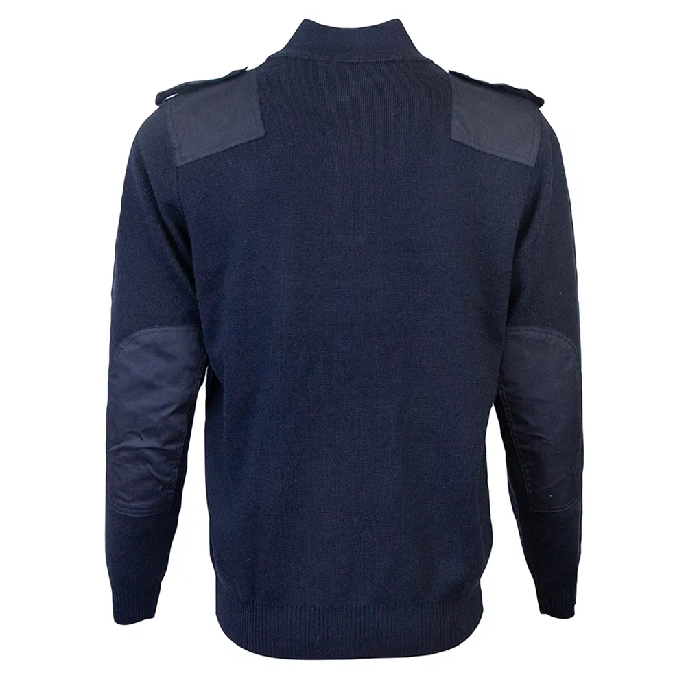 Stand Collar Sweater Security Guard Sweater Zipper Stand Collar Knitted Sweater