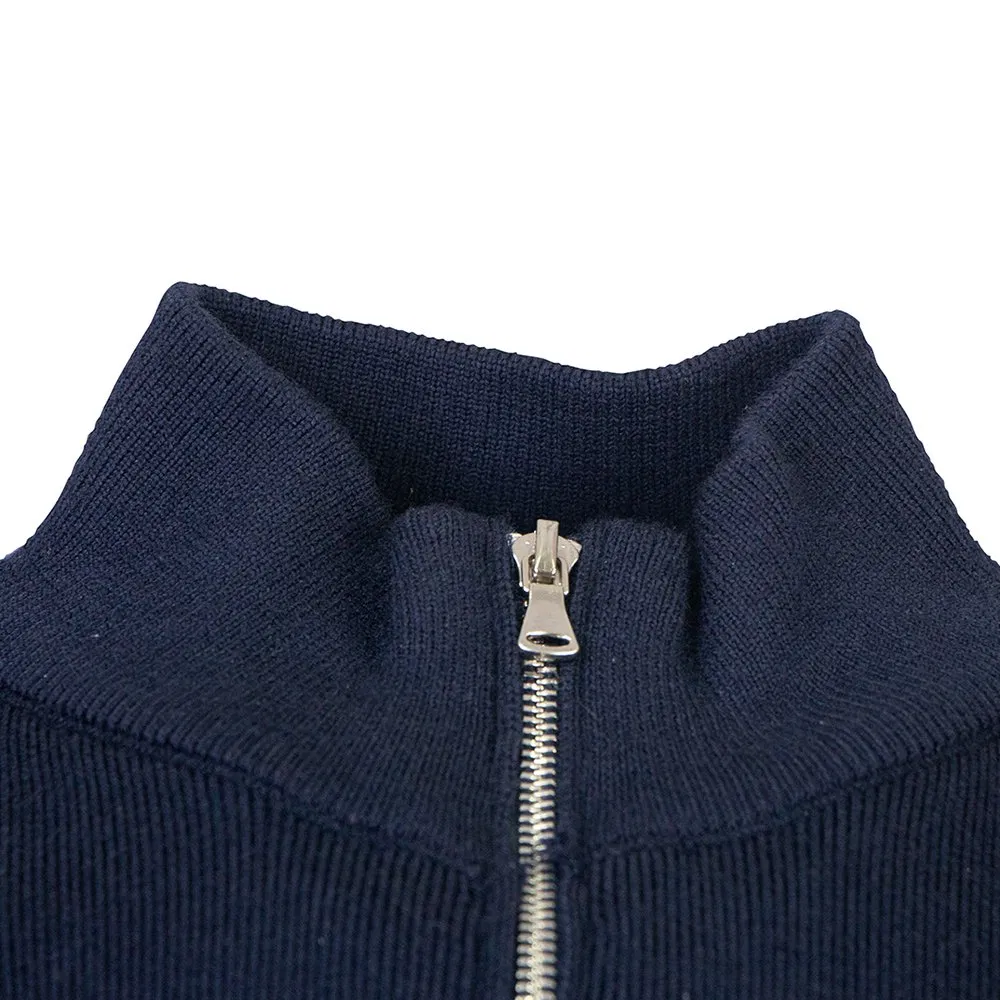 Stand Collar Sweater Security Guard Sweater Zipper Stand Collar Knitted Sweater