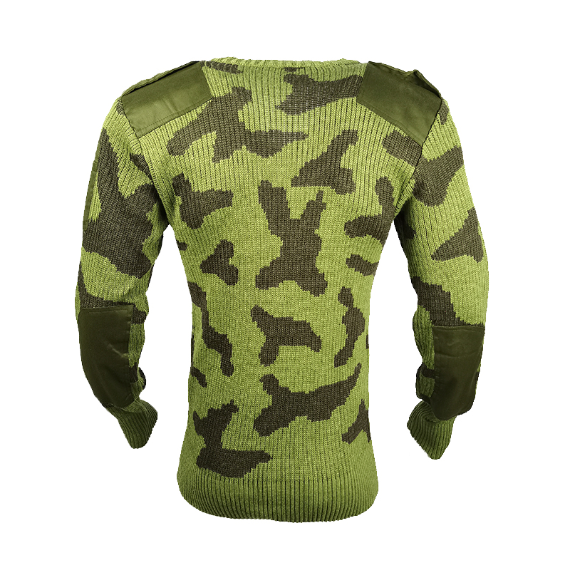 Outdoor Hunting Training Men&prime;s Security Autumn Winter Camouflage Sweater Knit Wool Acrylic Commando Sweater