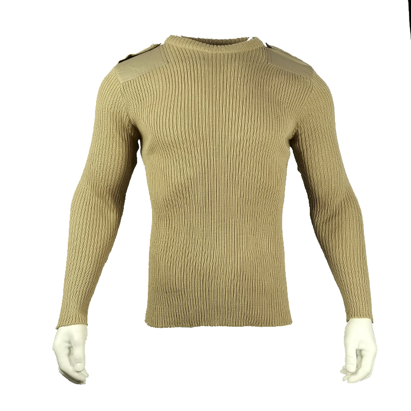2023 Yuemai New Design High Customize Outdoor Men′s V-Neck Warm Wool Tactical Pullover Sweater