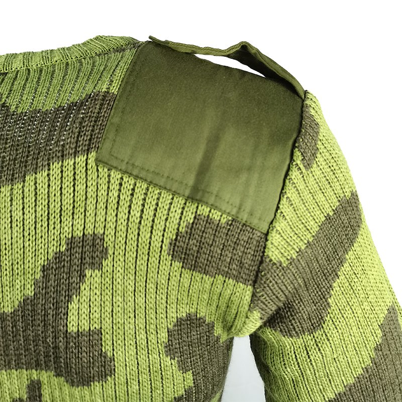 Outdoor Hunting Training Men&prime;s Security Autumn Winter Camouflage Sweater Knit Wool Acrylic Commando Sweater