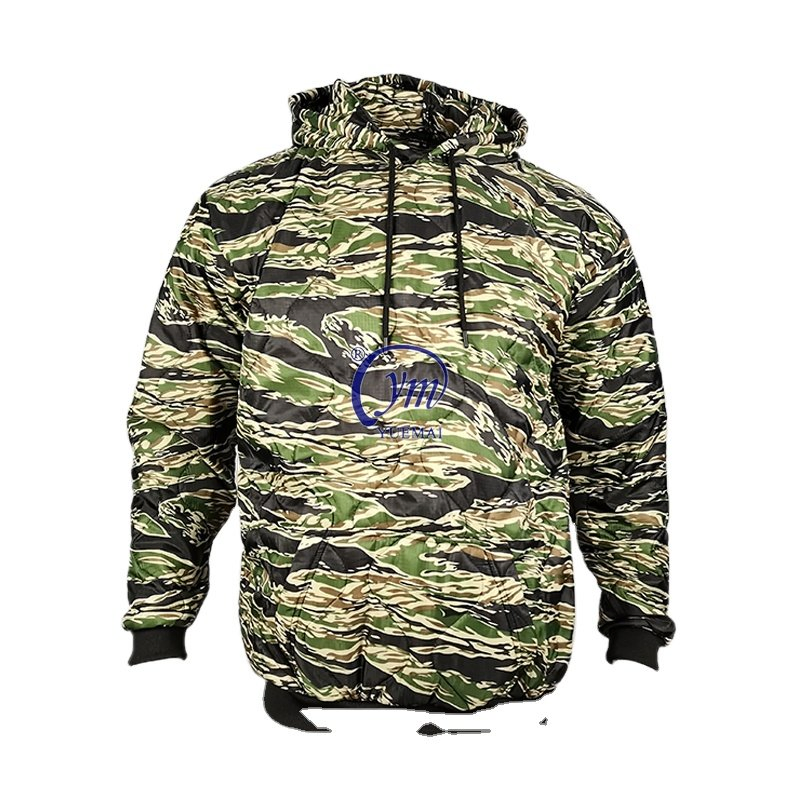 Camouflage Waterproof Warm Men&prime;s Nylon Outdoor Woobie Hoodie Pullover Jacket