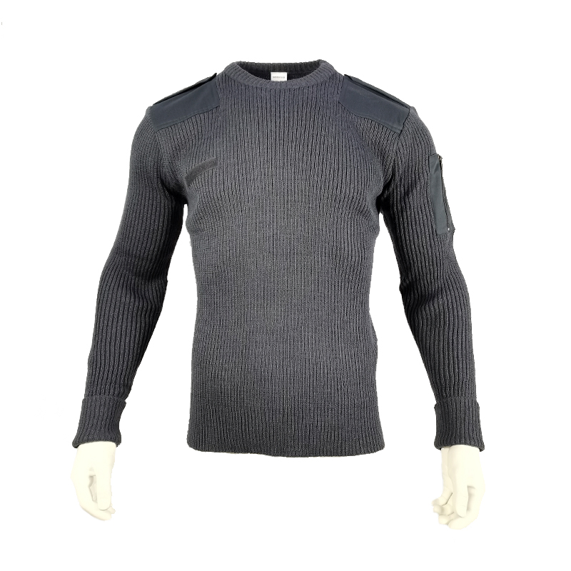 2023 Yuemai New Design High Customize Outdoor Men&prime;s V-Neck Warm Wool Tactical Pullover Sweater