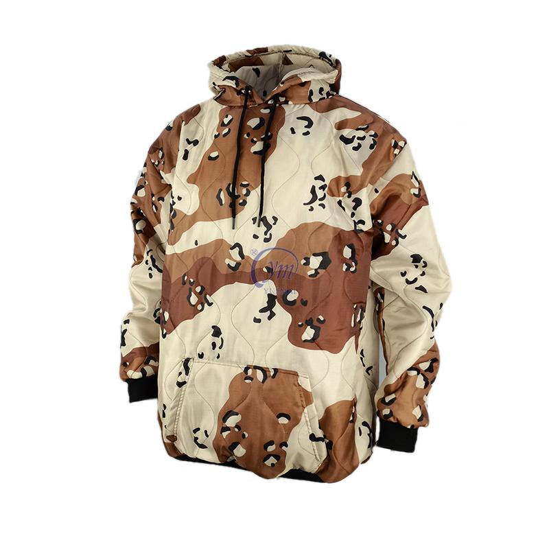 Camouflage Waterproof Warm Men&prime;s Nylon Outdoor Woobie Hoodie Pullover Jacket