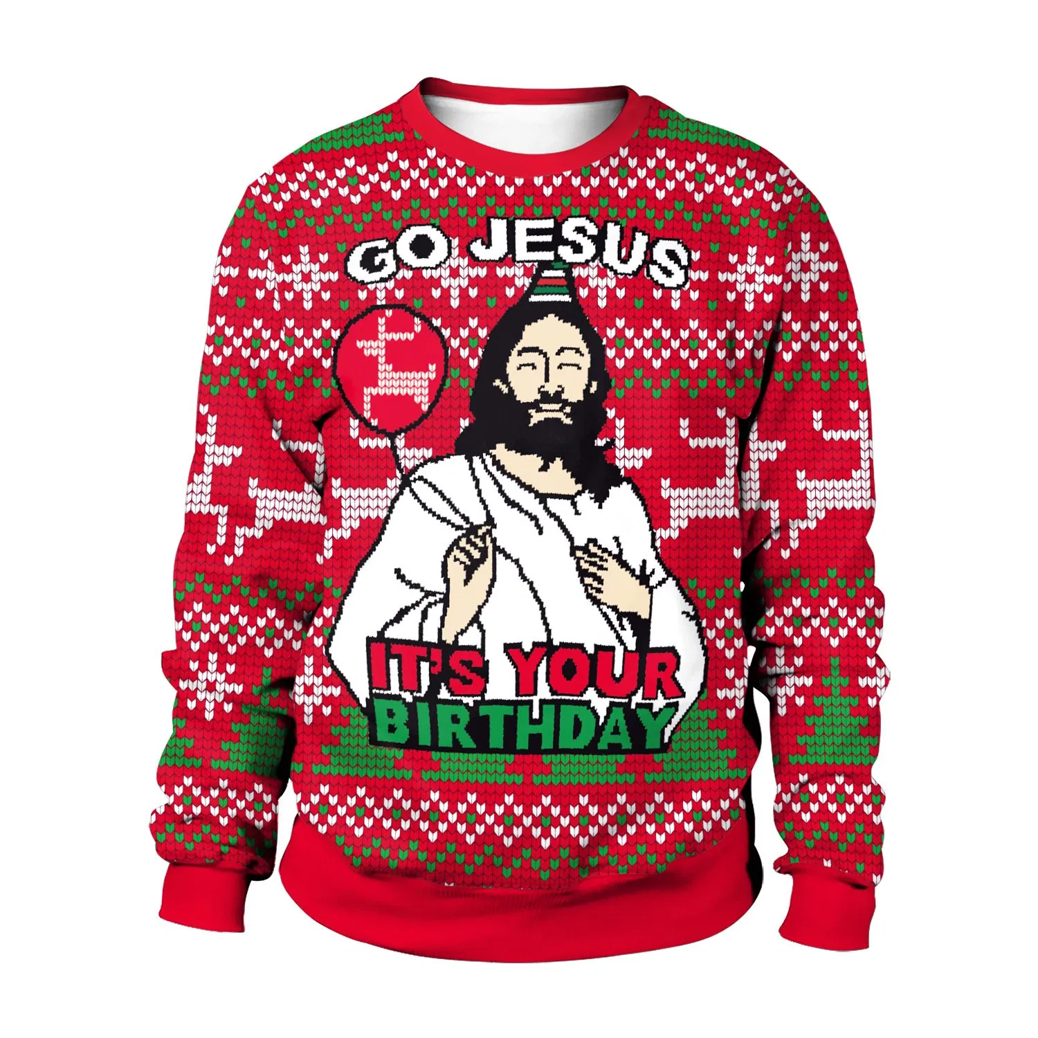 Wholesale Couple Christmas Sweater Custom Women Clothing Pullover Women&prime;s Animal Christmas Jumper O-Neck Knitted Sweaters for Adult