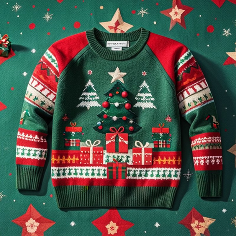 OEM/ODM Unisex Casual Christmas Sweater Custom Wholesale Crew Neck Knitted Long Sleeve Pullover Winter Fun for Christmas