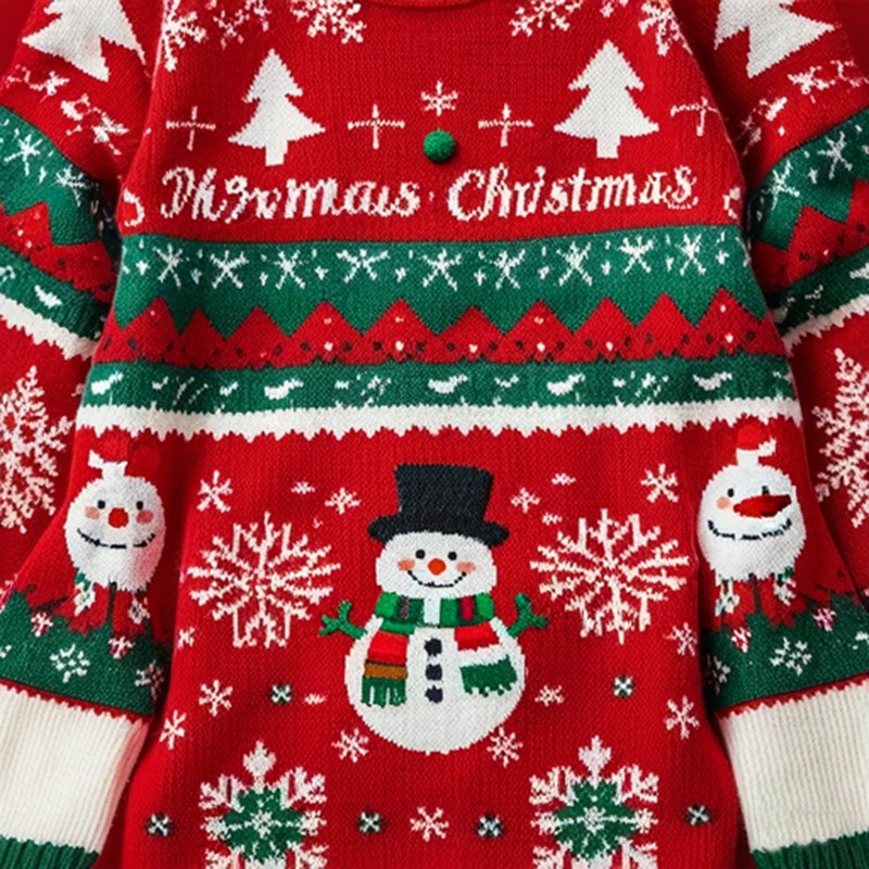 OEM/ODM Unisex Casual Christmas Sweater Custom Wholesale Crew Neck Knitted Long Sleeve Pullover Winter Fun for Christmas