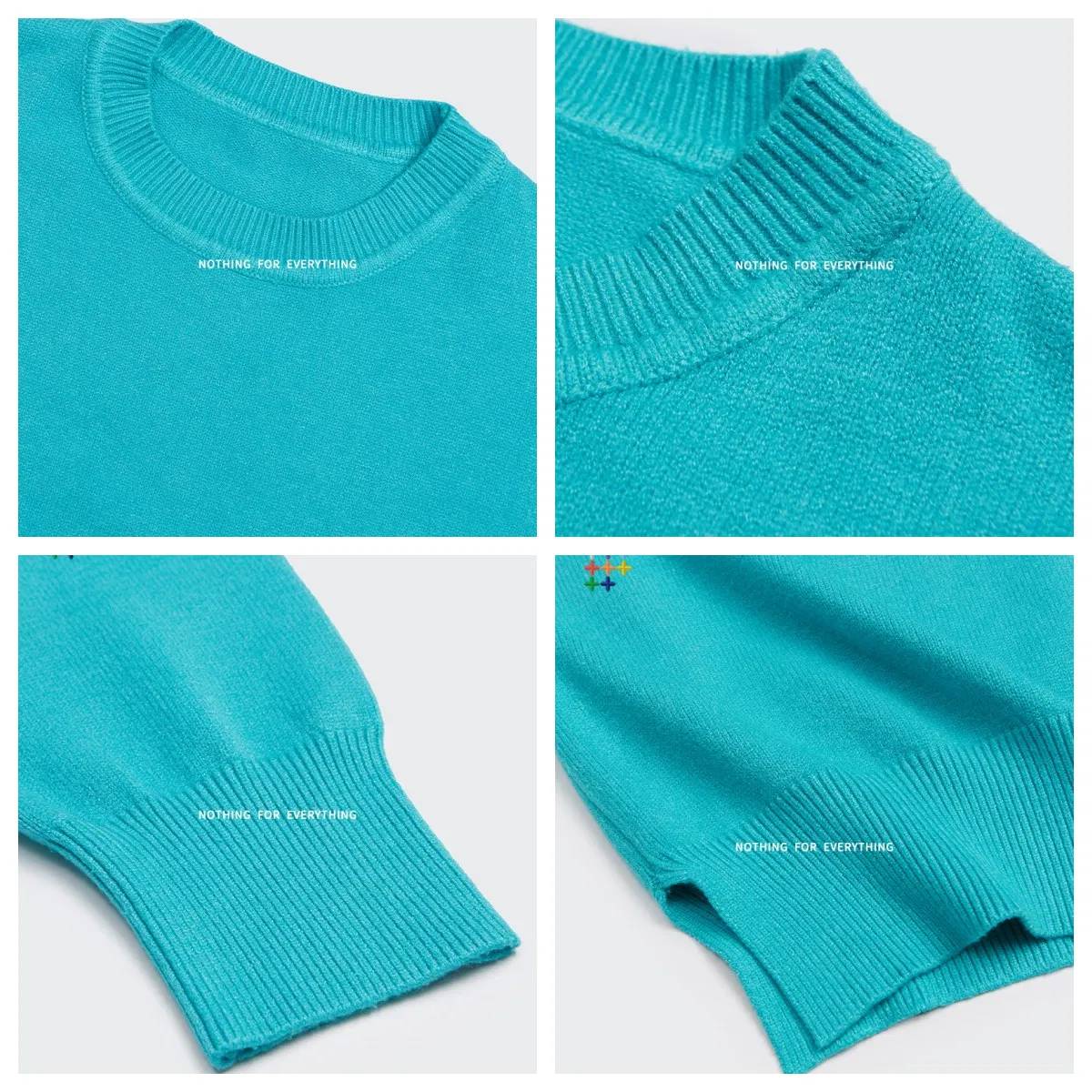 50%Rayon 22%Nylon 28%Polyester 26 Thread Count Cored Yarn Loose Round Neck Solid Color Knit Sweater