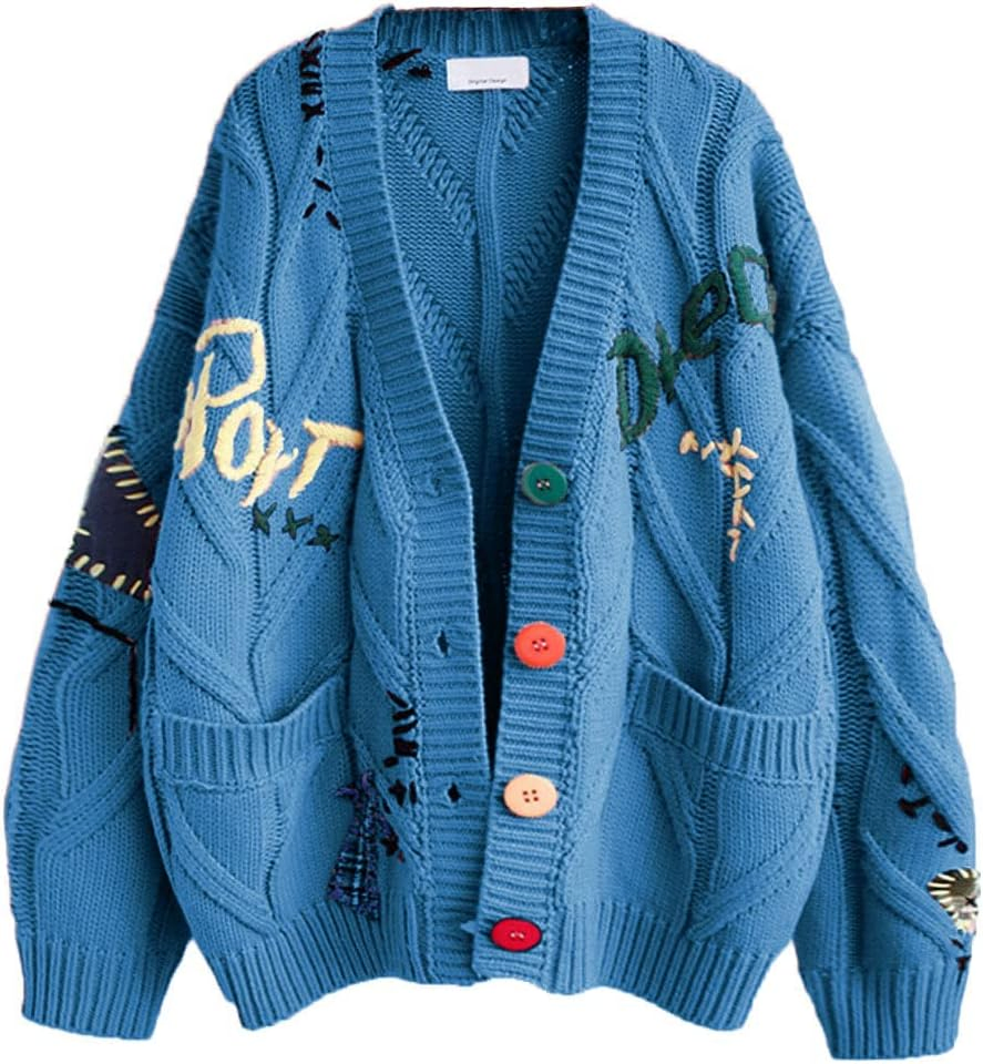 Women&prime;s Cable Knit Cardigan Wool Blend Open Front