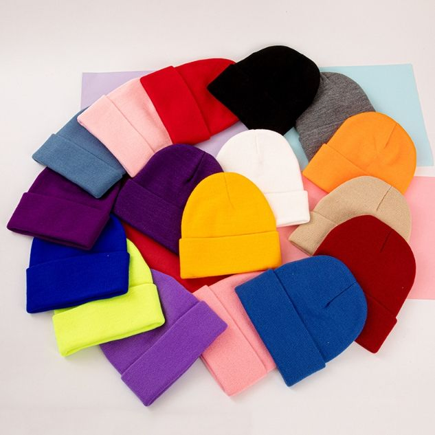 Chunky Unisex New Winter Hats Beanies Custom Knitted Handmade Skully Knitted Hats Beanie