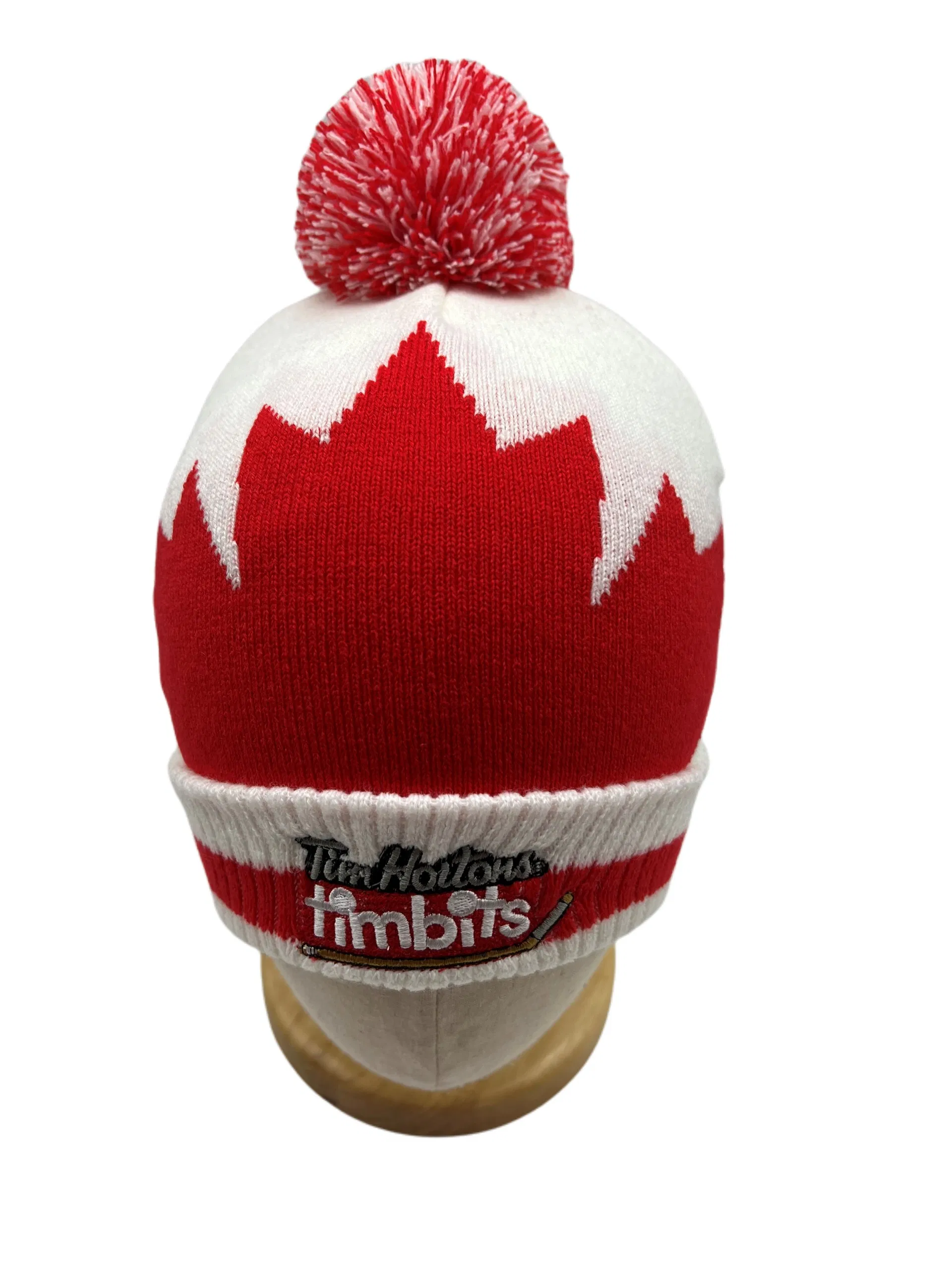 Acrylic High Quality Winter Jacquard Knitted POM-POM Beanie Hat
