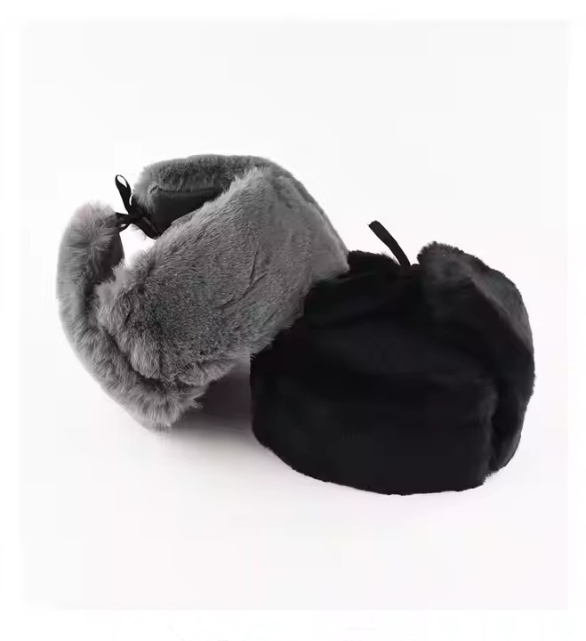 Men Winter Thick Warm Flat Locomotive Cotton Aviator Hat Russia Earflaps Winter Trapper Hat