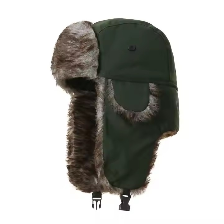 Warm Cap Snow Hats Earflaps Fur Trooper Men Trapper Camouflage Russian Winter Hats